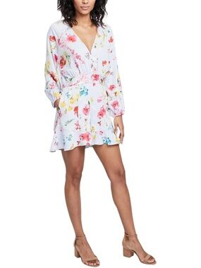 Rachel Roy Women’s Floral V-Neck Long Sleeve Ruffled Romper